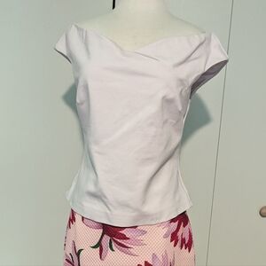 Ted Baker Baby Pink Bardot Top, us sz 8, ted size 3
